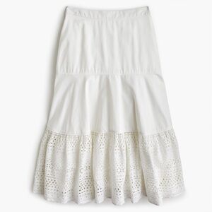NWT Point Sur tiered skirt in mixed eyelet size 8
